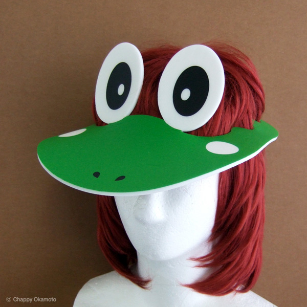 チャッピー岡本の蛙帽子「カエルバイザー」